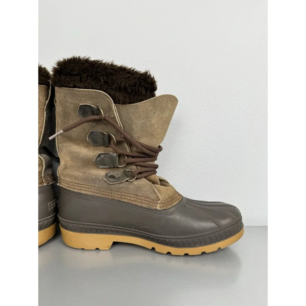 Vintage‎ Sorel Kaufman Tracker Boots Mens 7 Wool Lined Waterproof Winter Badger